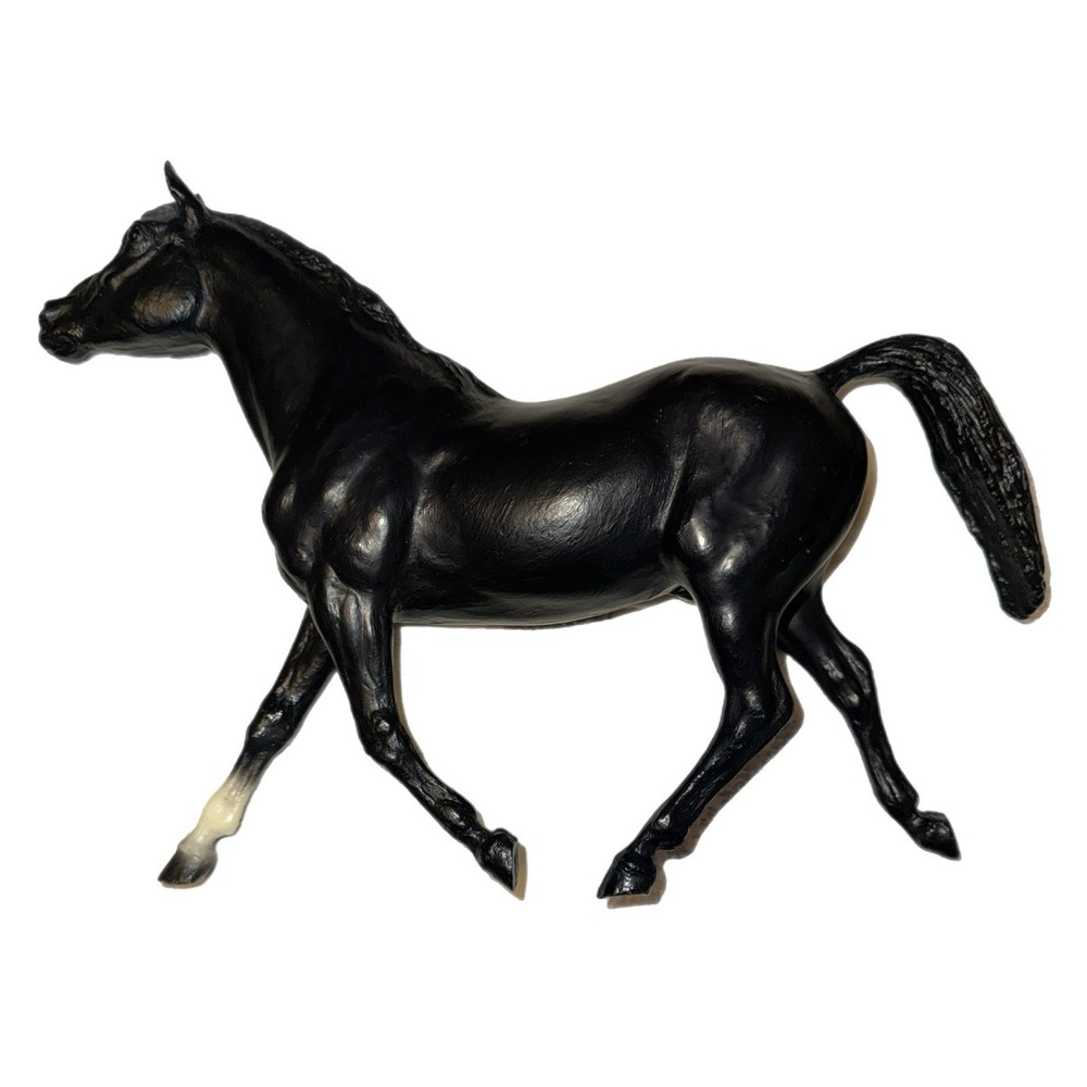 VTG Breyer Molding Co Black Beauty Horse #847 Cowgirl Cowboy Rodeo Farm - Picture 2 of 2